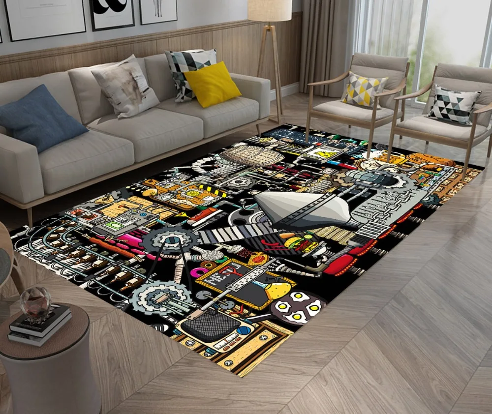 Коврик для двери робот гамбургер картофель фри пиво гостиная коврик детской