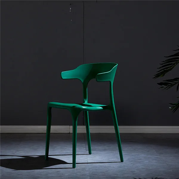Green Color Современное формованное пластиковое складывающееся кресло для столовой, Скандинавское креативное повседневное боковое кресло, эргономичный дизайн, ресторан, балкон - Цвет: Green Color
