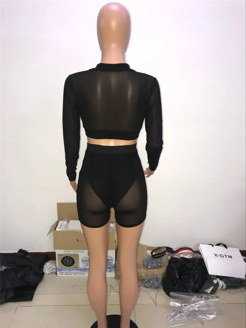 Adogirl Прозрачная сетка для женщин сексуальный ночной клуб комплект из двух