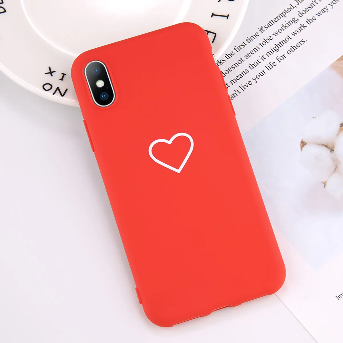 7460R Lovebay Мягкий силиконовый чехол для телефона для пары Apple Iphone 11 Pro Max 8 7 6 6S Plus 5 5S SE XS Max XR X Love Heart TPU задняя крышка - Цвет: 7460R