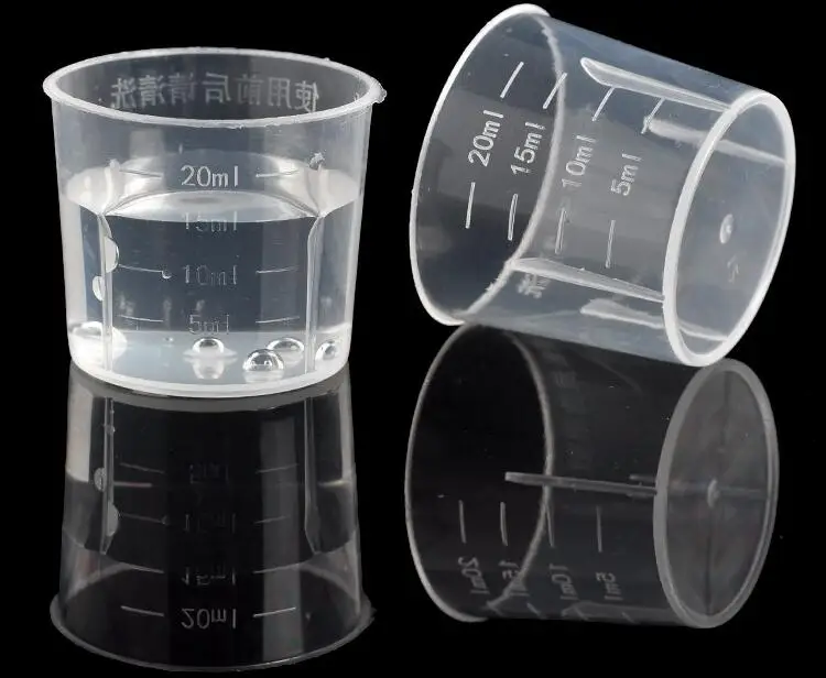 100 CS 20 мл чашка для путешествий жидкий PE Жидкий корпус маленький рот D-r-u-g крышка со