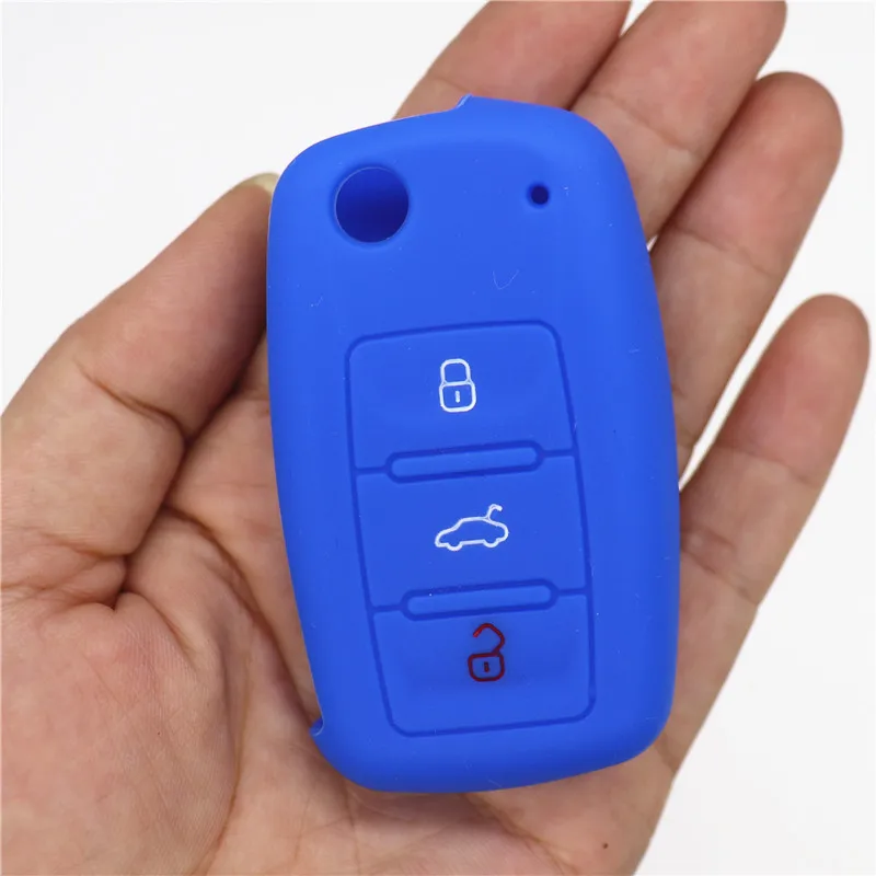 AUTEWODE силиконовый чехол для ключей автомобиля VW Golf Bora Jetta POLO GOLF Passat Skoda Octavia A5 Fabia SEAT