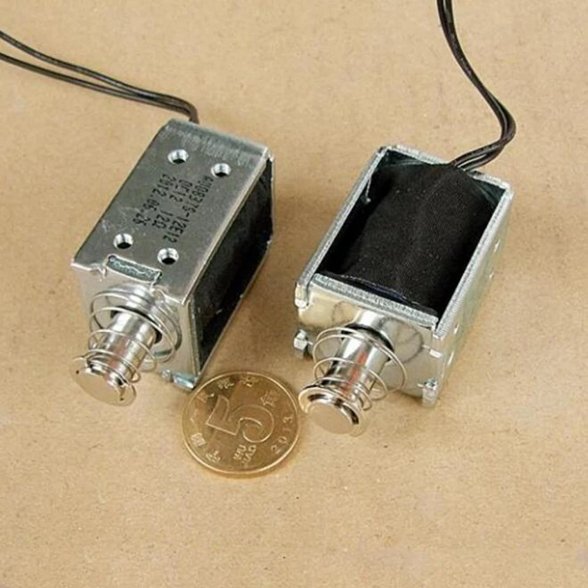 12 В постоянного тока магнитный соленоид нажимной и вытяжной открытый каркас