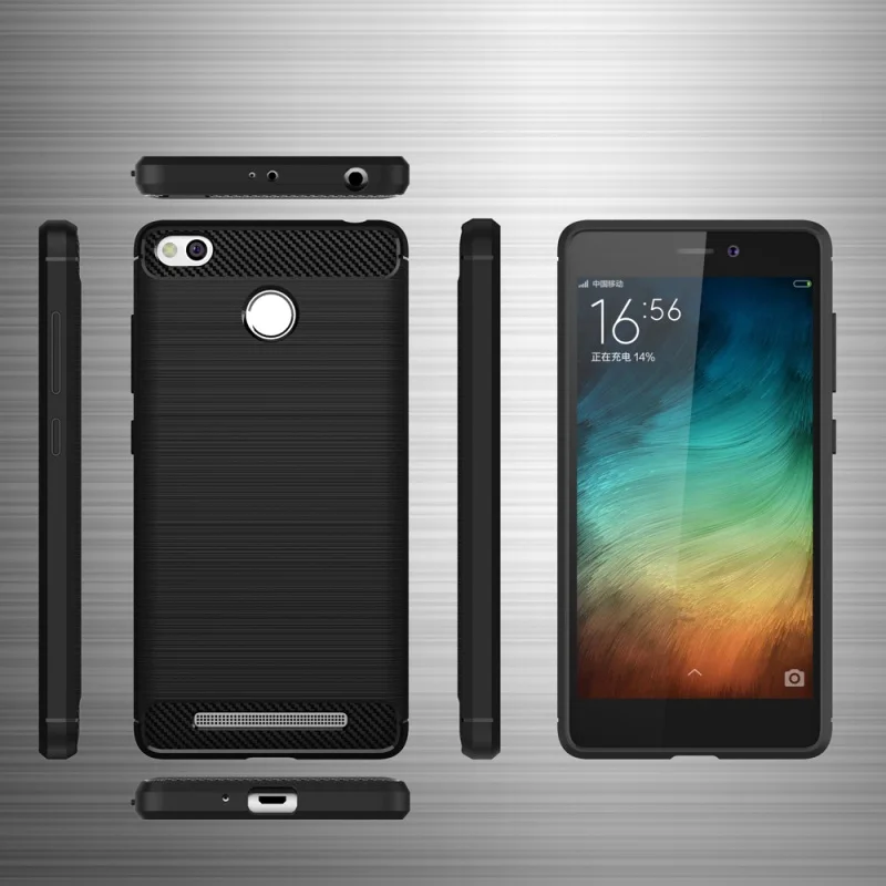 Чехол для Xiaomi Redmi 3s 3 Pro чехол из углеродного волокна матовый ТПУ чехлы смартфонов |