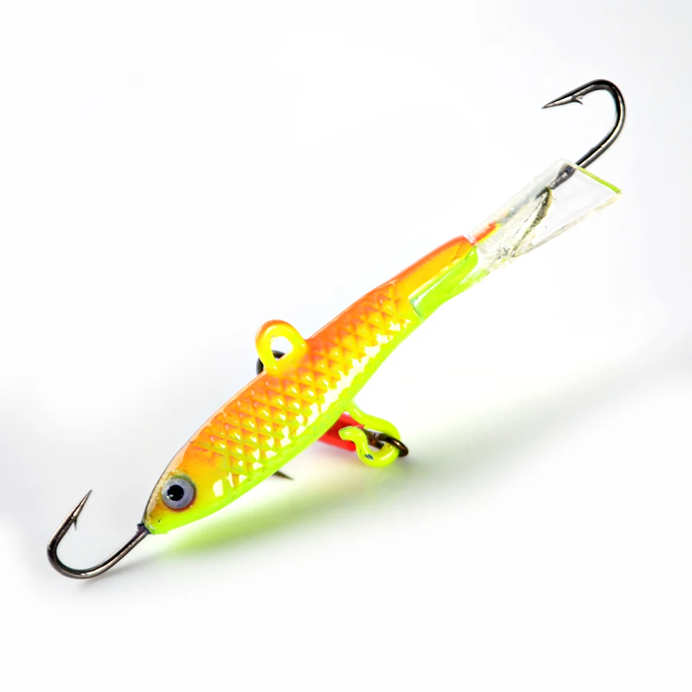 FISH KING1PC 12 г 70 мм 3D глаза 10 цветов зимняя ледяная жесткая приманка для рыбалки