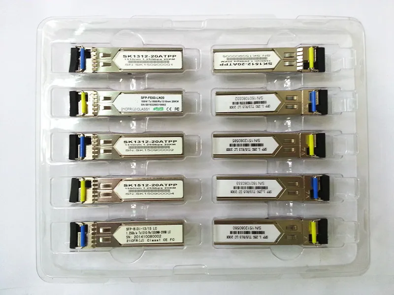 

10 km WDM BiDi SFP 1G DDM "LC" GLC-BX-D 1310/1550 приемопередатчик-10pc 5 + 5
