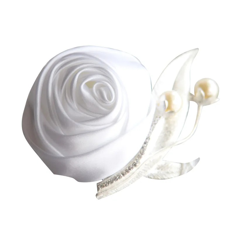 Бутоньерка из сатина и шелка с розами для свадьбы женщин мужчин костюм жених