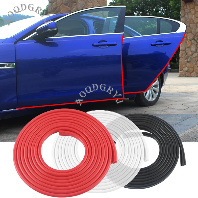 

5M Car Door Protection Strips For Jaguar Car Rubber Anti Collision Strips Car Door Edge Molding Side Protector Cover Car styling
