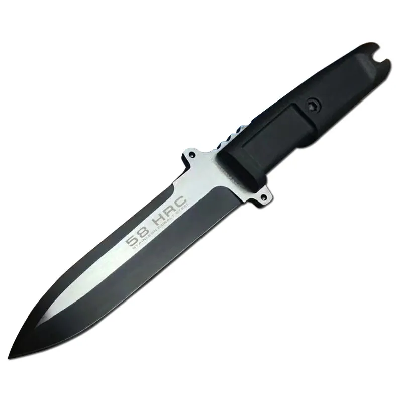 Mengoing 7Cr13Mov Steel Military Utility Knfie Outdoor Survival Fixed Blade Knife With ABS Sheath