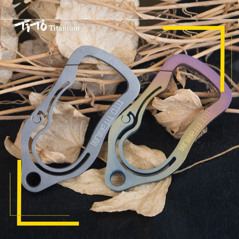 TiTo Titanium Gr5 брелок с карабином и пряжкой для ключей рыболовная цепочка кемпинга