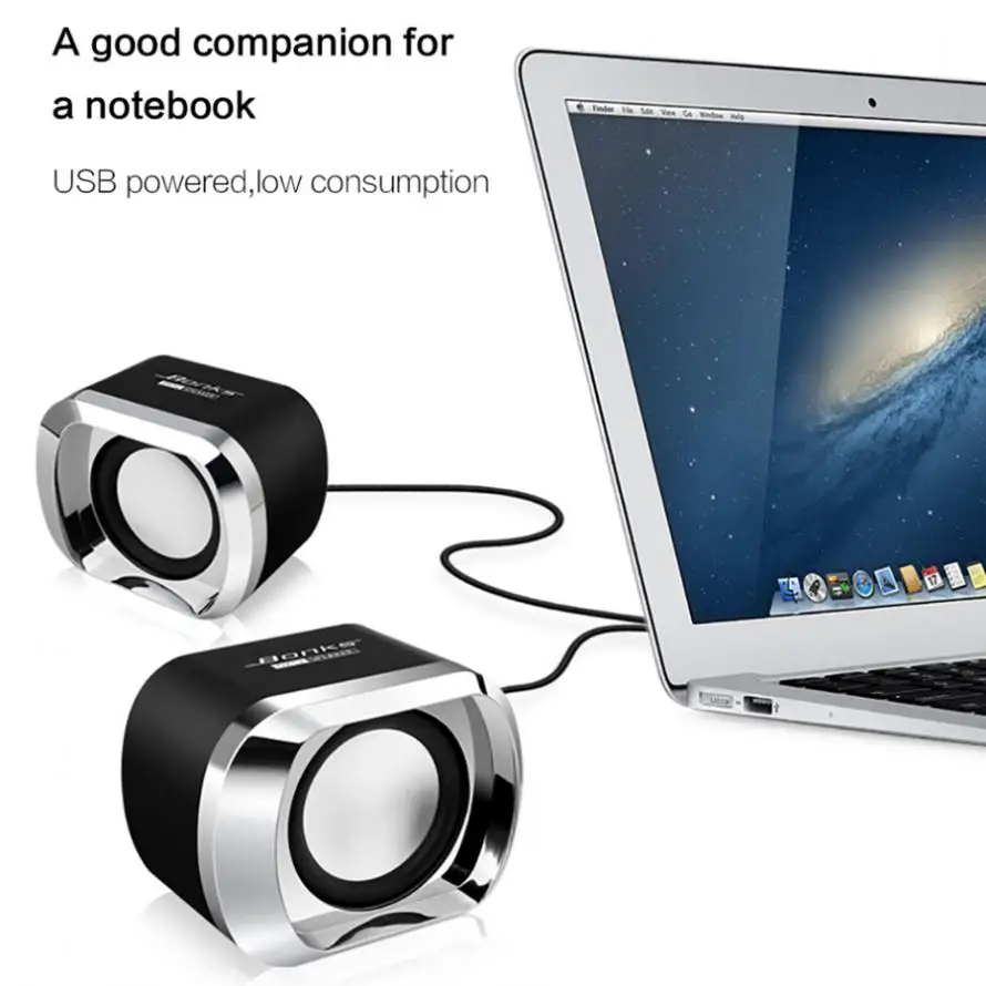 Мультимедийные мини колонки настольные звуковая коробка с питанием от USB
