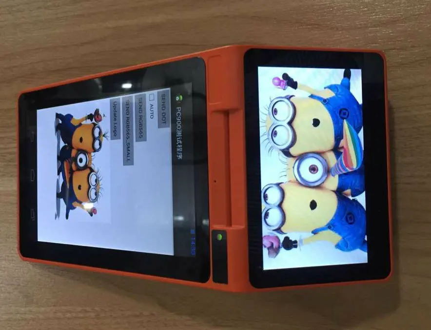 Android Мини Планшеты pos с двойной Экран Термальность принтер сканер NFC для restaruant|nfc