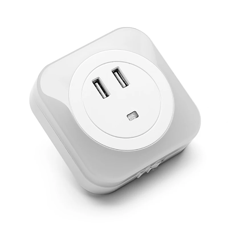 Светодиодный ночник с датчиком 2 Usb зарядным гнездом Led 0 5 Вт Автоматическая