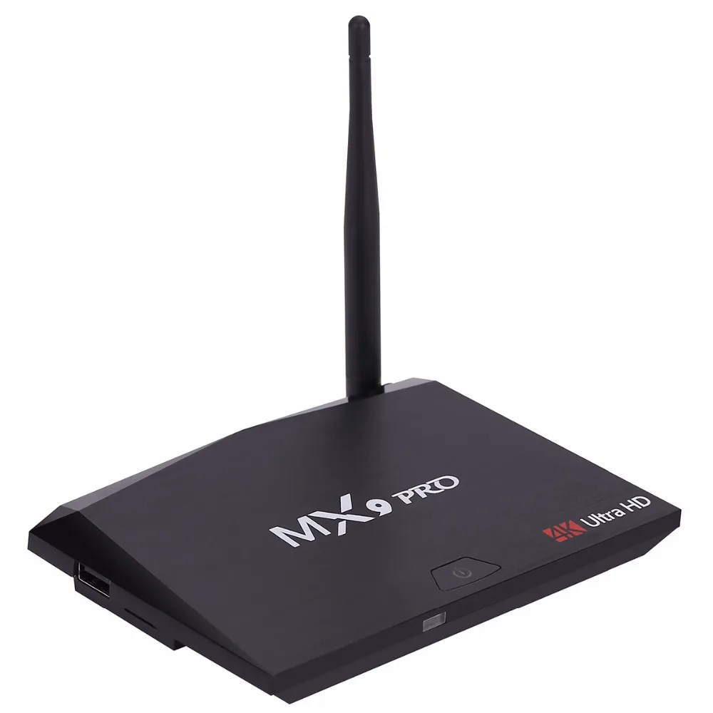 MX9 Pro 4 Гб 32 Android 8 1 ТВ коробка RK3328 ядра к VP9 3D 2 г 5 Wi Fi BT4.1 Smart Декодер каналов