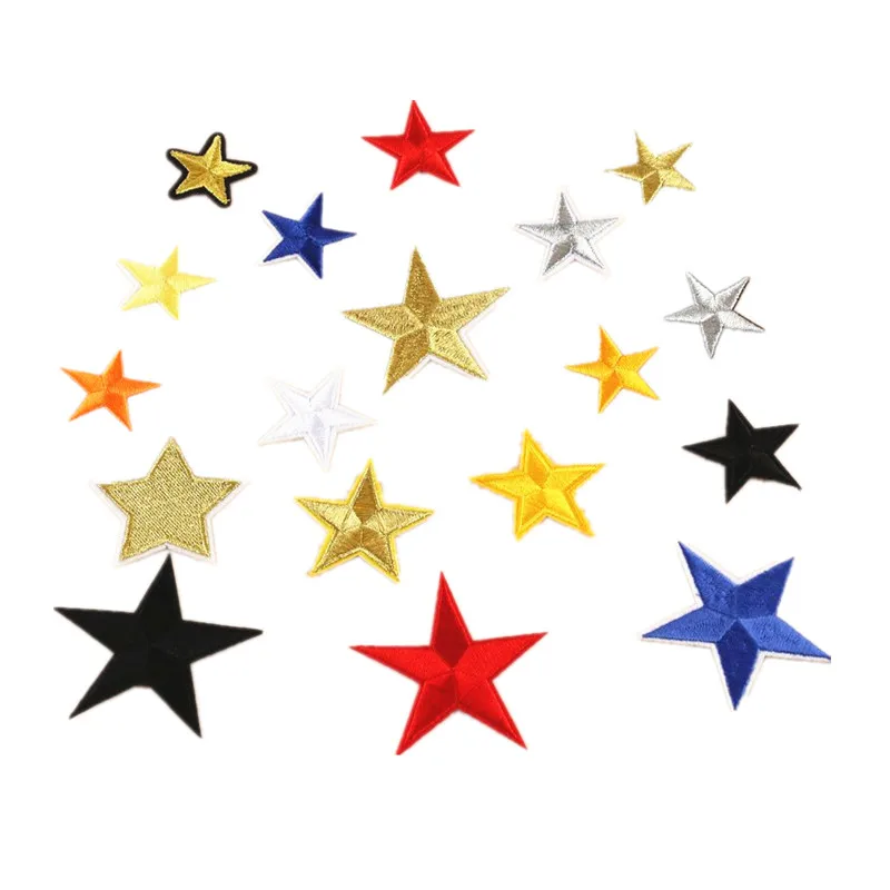 DIY звезды Нашивки Вышитые Утюг на для одежды одежда Вышивание Ткань Стикеры