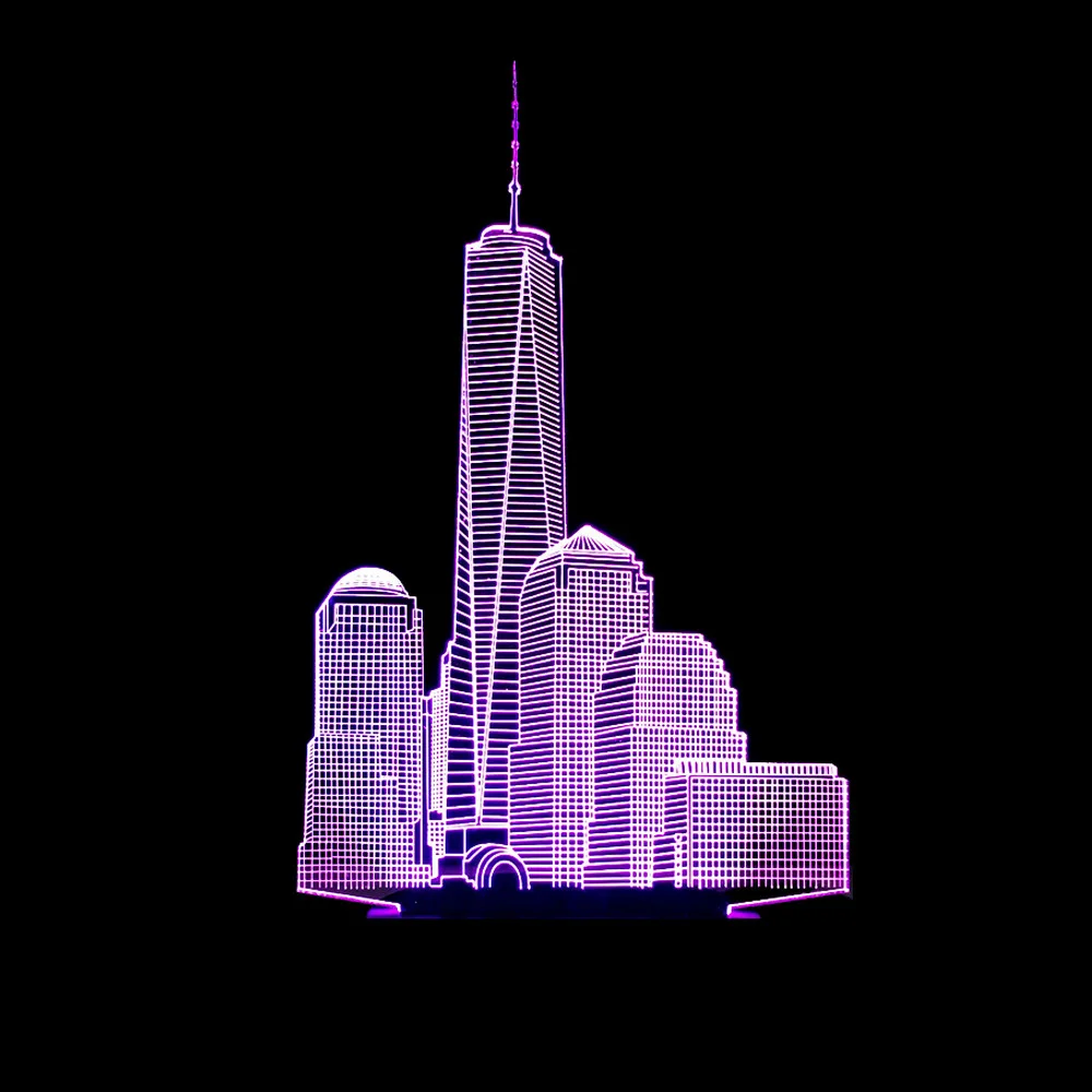 

Creative Building 3d Lamps City Star 3d Nightlight Usb Remote Touch 7 color change night lamp Small 3d Table Lamp