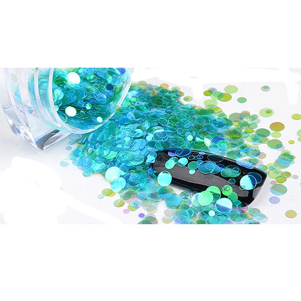 Дизайн ногтей мини круглый тонкий блестка Глиттеры для Sparkly блесток декоративные