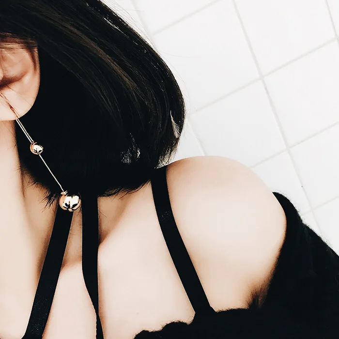 Женские длинные серьги с подвеской SHIFEEL модные Асимметричные золотистые красные