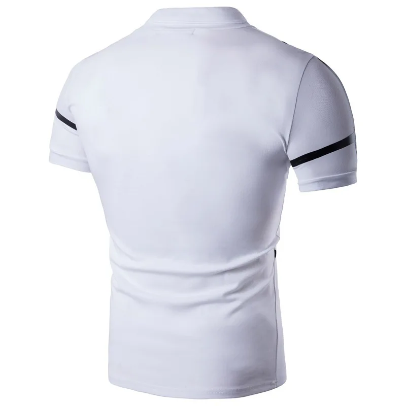 2007 мужские летние платья новые полосатые принты с коротким рукавом рубашки поло