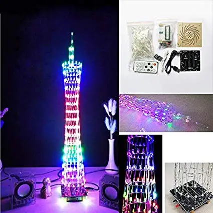 15 шт./лот Bluetooth Canton Tower LED Cube Kit пульт дистанционного управления музыкальный спектр