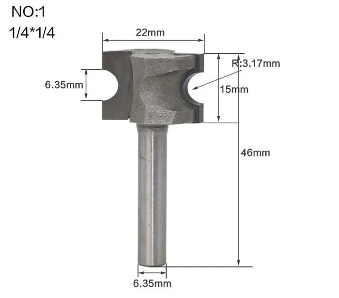 Woodruff Keyseat Milling Cutters 1Pc Half Round Side Cutter Router Bit 12.7mm/6.35mm Shank Woodworking Bits Wholesale | Инструменты