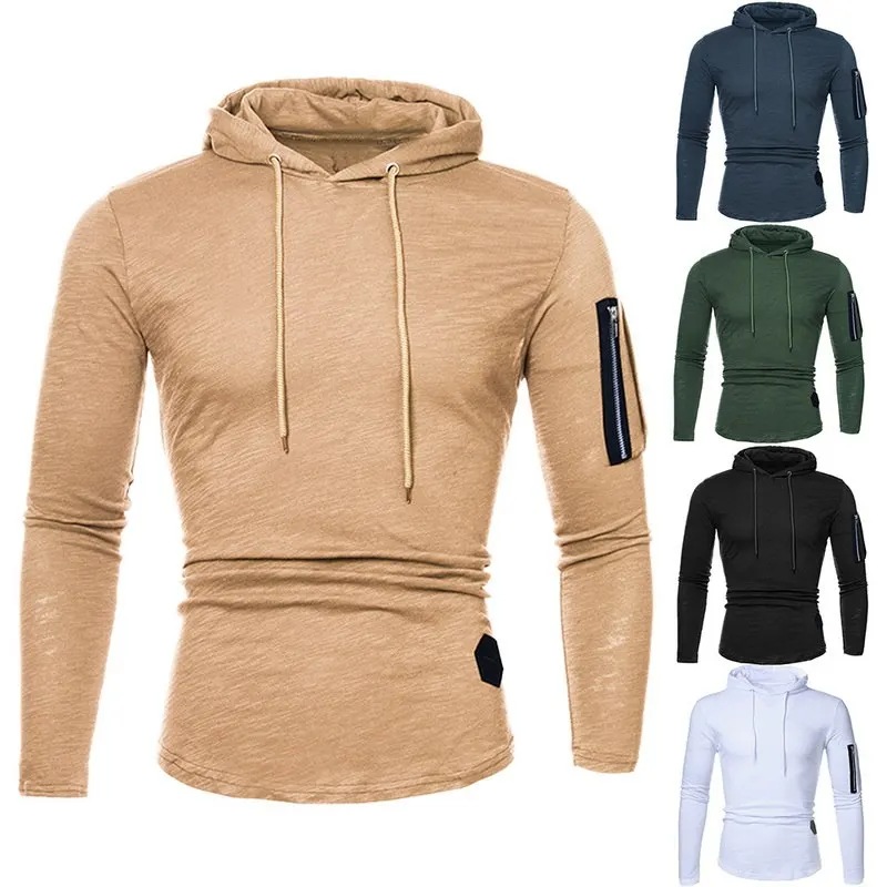 CALOFE Hot Sales Zipper Hoodies Men 2018 Fashion Long Sleeve O Neck Sweatshirts Autumn Patchwork Streetwear Hip Hop Clothing | Мужская