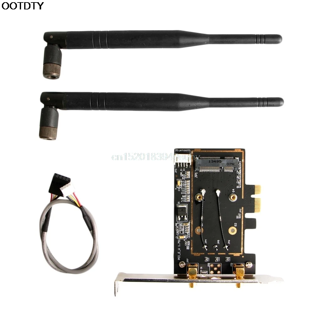 Мини адаптер BCM4352 867 Мбит/с + Bluetooth BT 4 0 802.11AC/BGN PCI E для настольных ПК 1 шт.|Сетевые