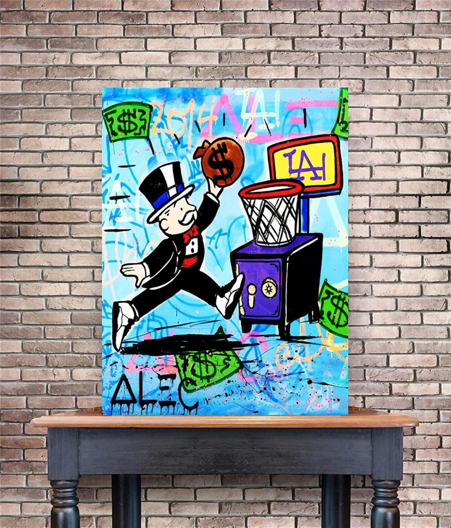 Alec Monopolys Slam Dunk HD Wall Art Холст с печатью постера живопись декоративная картина для