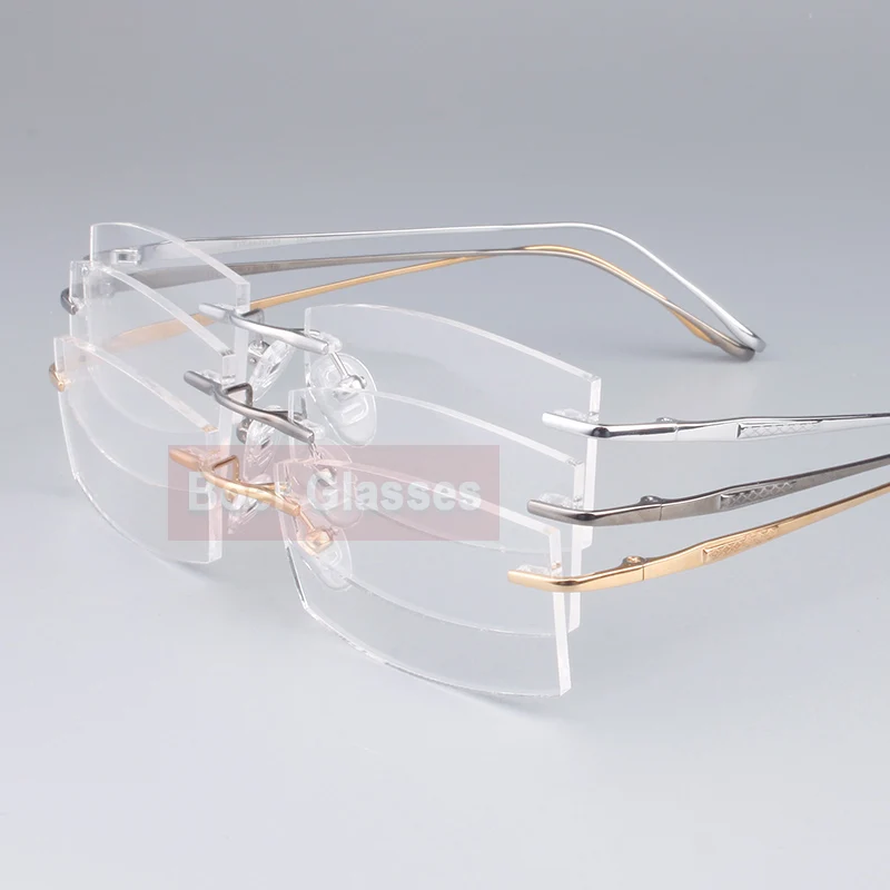 Очки мужские без оправы из чистого титана 9069(52 17 137)|brand eye glasses|eye glasseseye glasses brands |