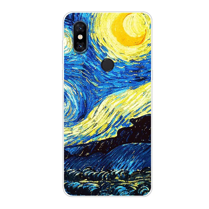 6.39&quot Coque For Xiaomi mi Mix 3 case Cartoon Painted Silicone soft Cases Mix3 back cover miMix battery shell | Мобильные