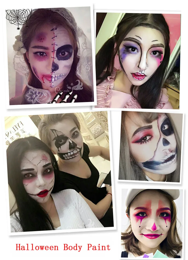 Набор для макияжа на Хэллоуин набор масляная краска лица и тела инструменты