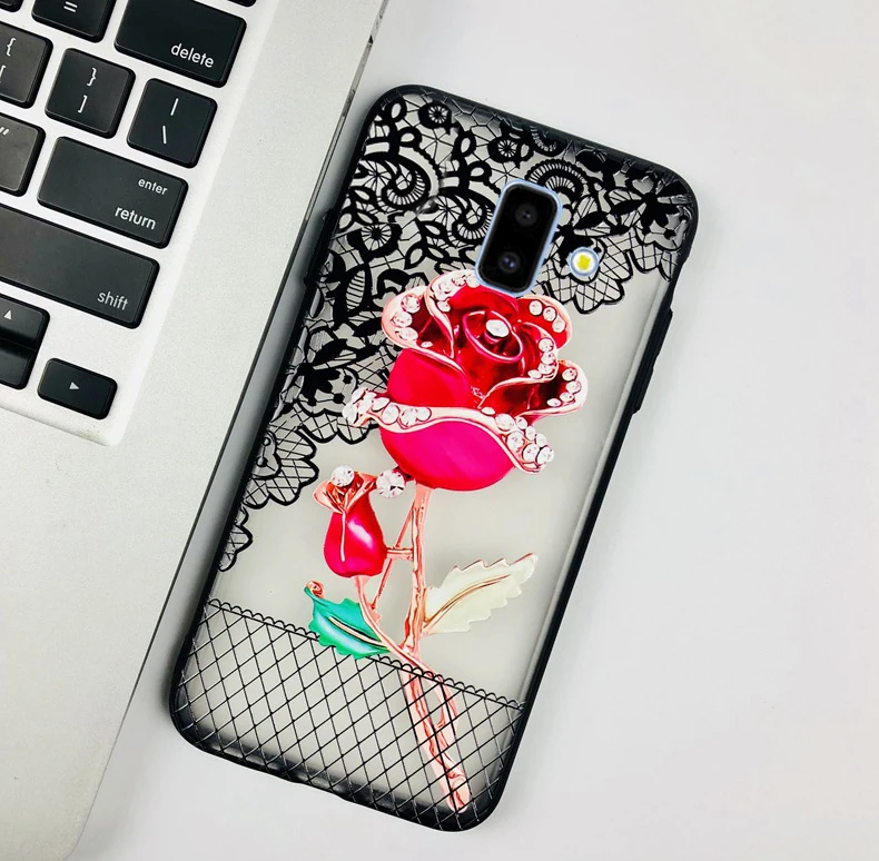 Чехол KaiNuEn чехол для Samsung Galaxy J6 Plus J 6 J6Plus Роскошные 3d жесткие задние Чехлы сотового