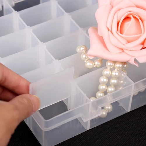 Большой 36 сетки бусины ящик для хранения прозрачная пластиковая коробка колец diy