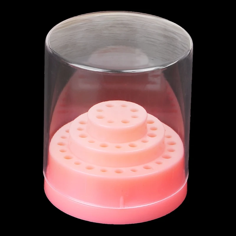 48 отверстий Держатель сверла для ногтей дисплей стоящий с крышкой маникюрный