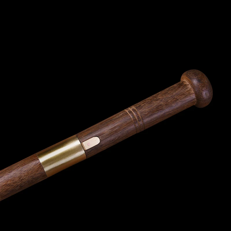 Have buckle Old man's cane, crutches, 93 cm long, wood material, folding steel blade, good gifts for the elderly - Color: Have buckle