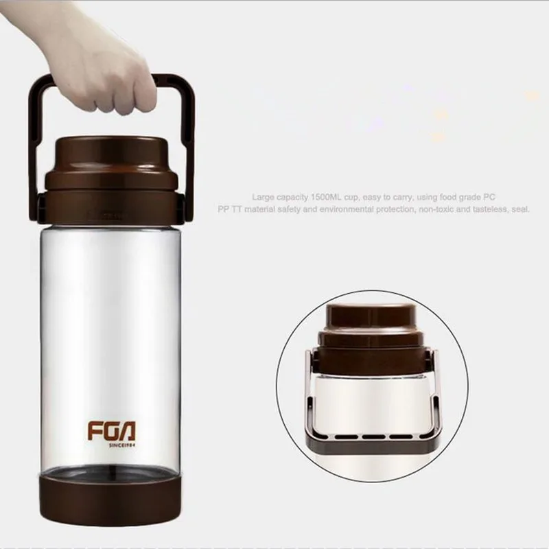 Большая емкость BPA свободное пространство моя бутылка 1500 мл открытый Небьющийся