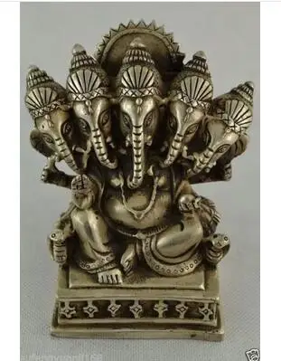 Изысканный WORKMA тибетская Серебряная бронзовая коллекционные украшения Буддизм