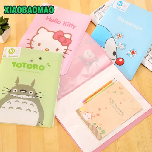 Kawaii Мультфильм 10/20 карманов Документ сумка A4 файл вставить Тесты Бумага буклет