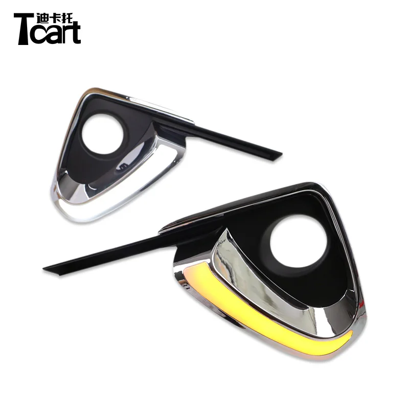Tcart 2 шт./компл. белый желтый высокая мощность DRL Дневной ходовой светильник с