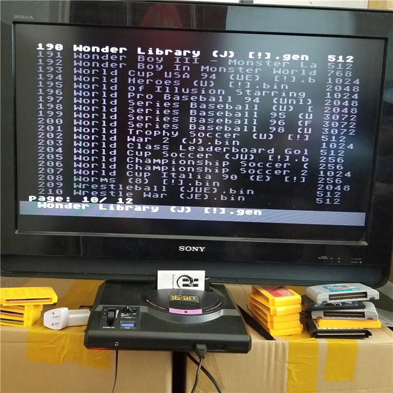 Игровой Картридж для SEGA MD с картой памяти 8 Гб, Встроенный 1200+ бесплатные игры 16 бит, картридж для видеоконсоли Mega Drive