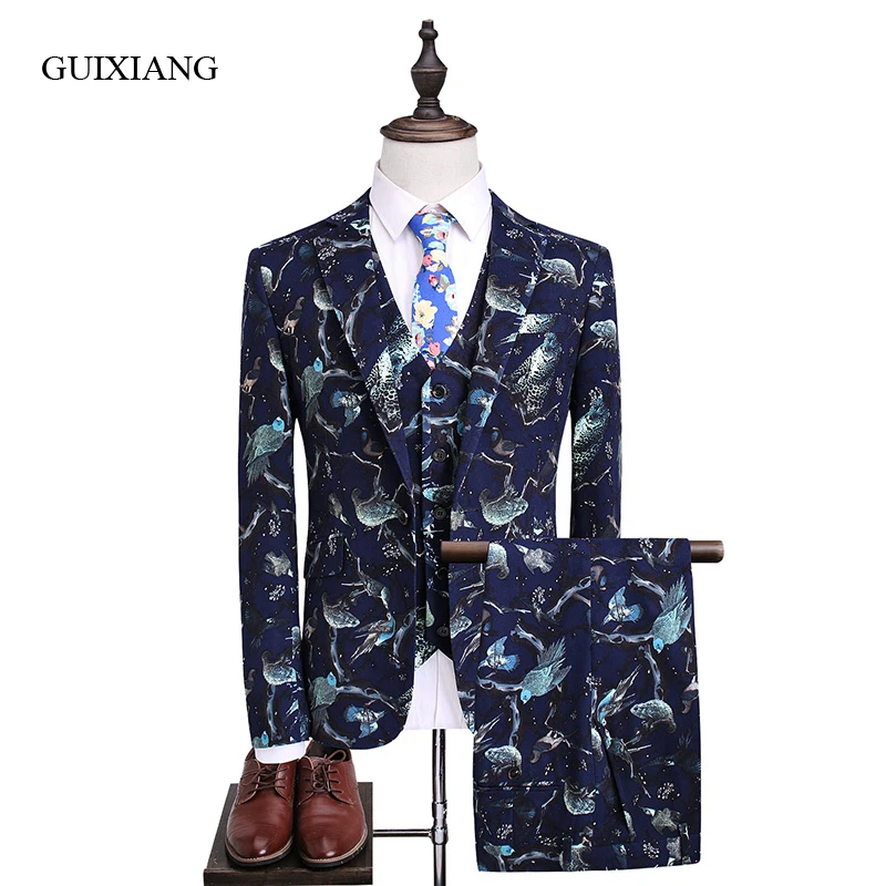 Новое поступление 2017 стильный мужской костюм из бутика Модный повседневный