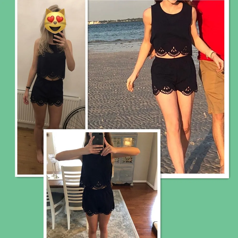 ZAFUL Безрукавные топы для женщин 2 шт. Набор Выдалбливаемые укороченные топы Шорты из эластичной талии Повседневные летние пляжные комплекты