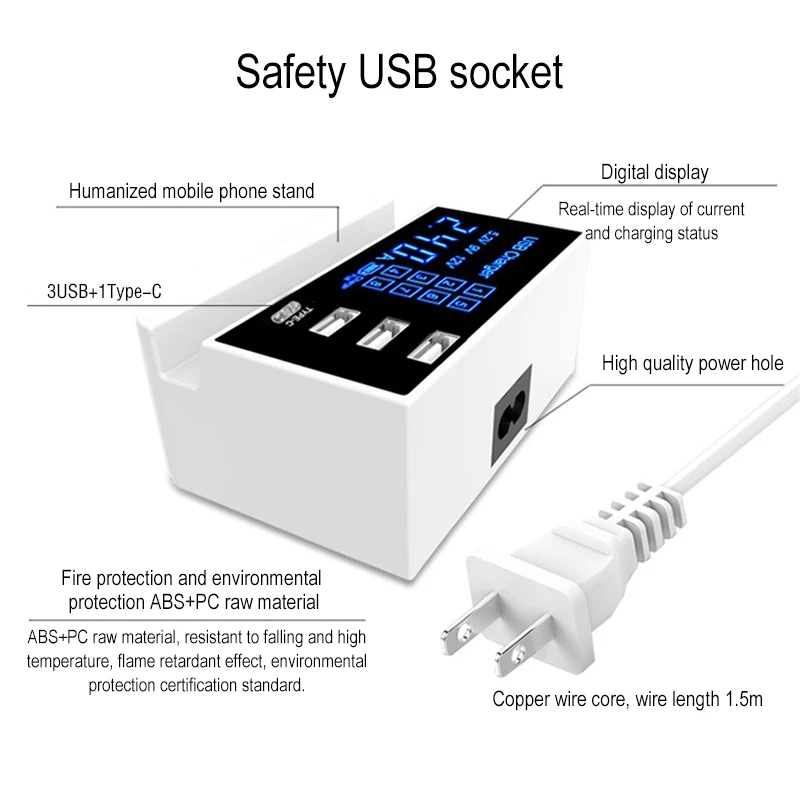 USB-концентратор с 3-мя USB-портами и светодиодным дисплеем | Электроника