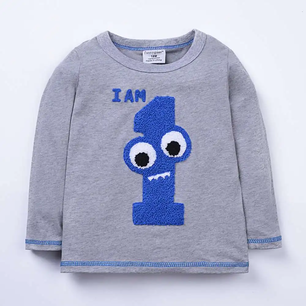 Детская Хлопковая футболка с длинным рукавом для весны и осени 2017|tops children|t-shirt baby