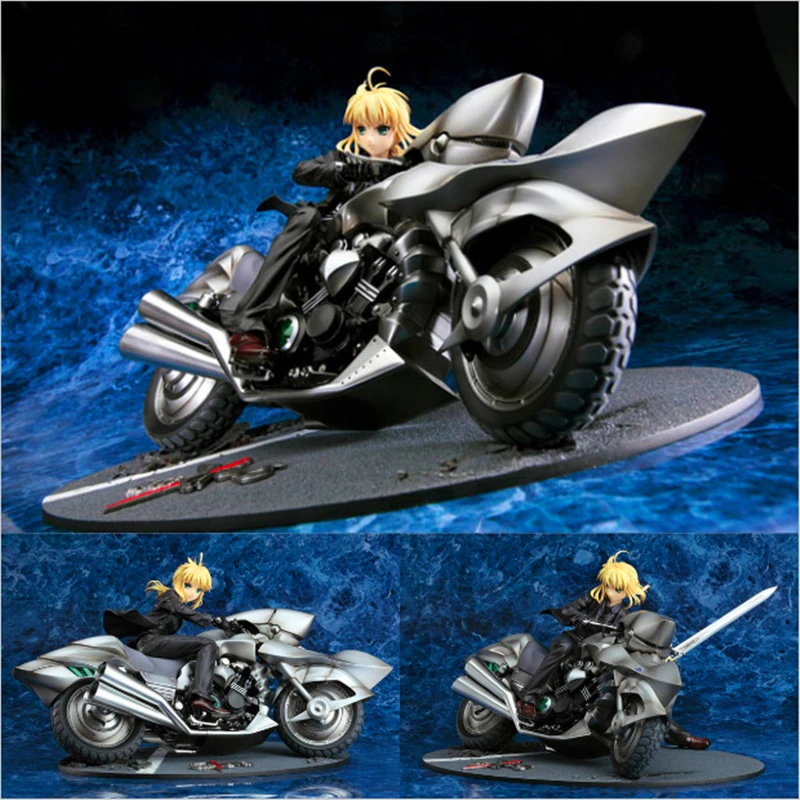 25 см Fate Stay Night Аниме Фигурка Saber фигурка кататься на мотоцикле модель Ver набор