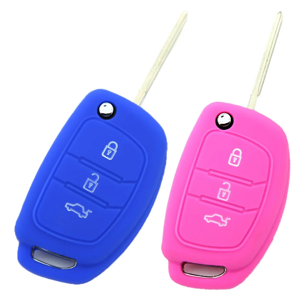 Купить 2 отправить один автомобиль ключевые чехол силиконовый для hyundai i10 i20 IX25 IX35