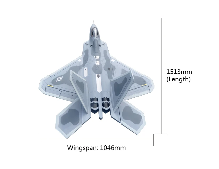 LX/полет в небе хобби Твин 70 мм F-22 Raptor дистанционное управление металла EDF ARF Jet