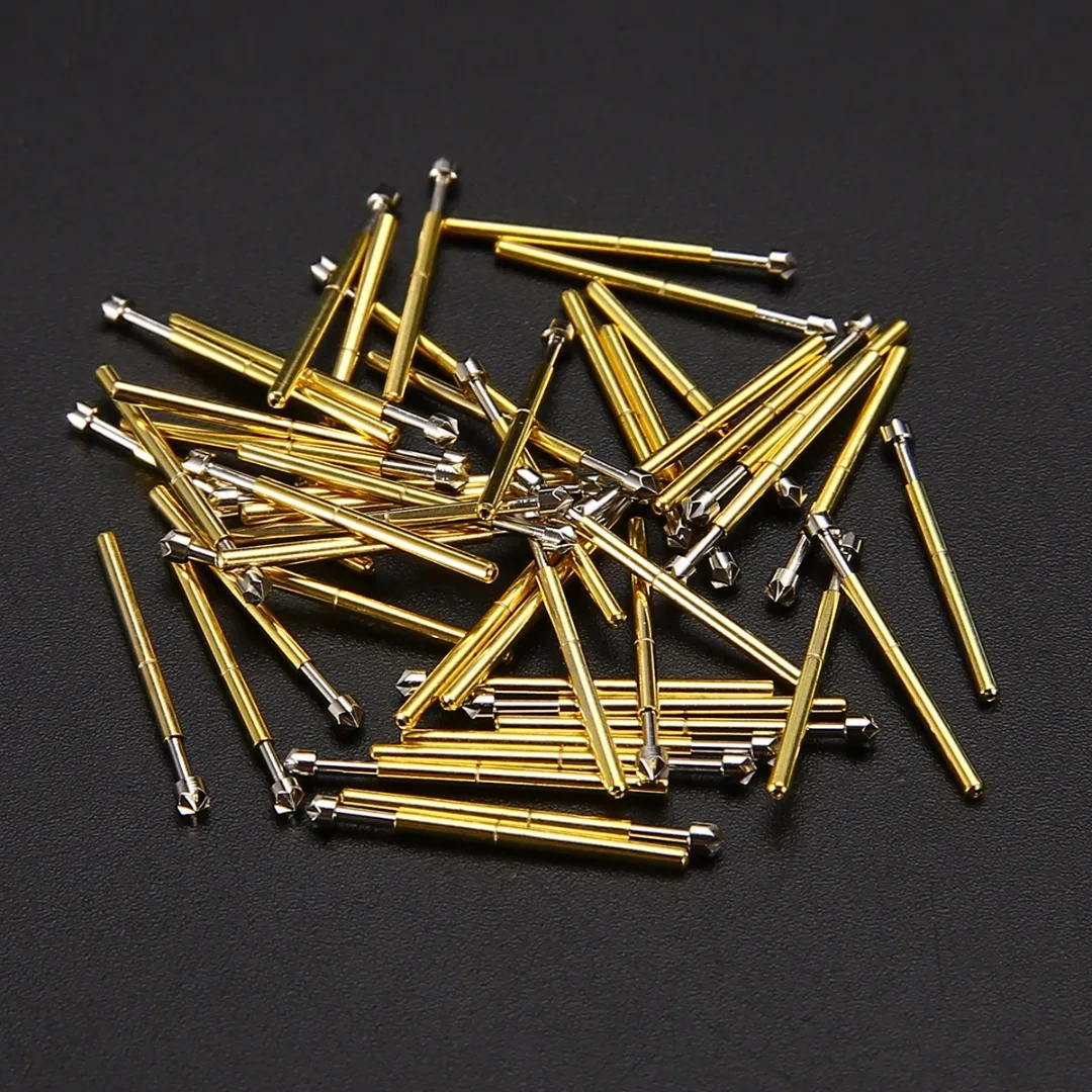 

50pcs P75-LM2 Pogo Pin Dia. 1.02mm Spring Loaded Test Probes Set Receptacle Tool