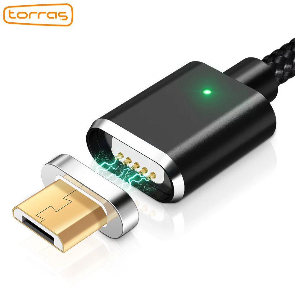 TORRAS Магнитный кабель Micro USB магнит Зарядное устройство для зарядки данных Microusb