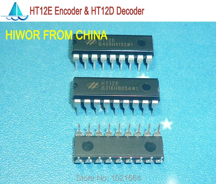 (20 шт./лот) 10 шт. декодера HT12D и интегральной схемы кодировщика H12E DIP18 HOLTEK Original|integrated
